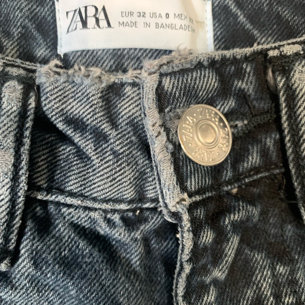 Zara High Rise Dark Blue Women's Jeans - Picture 5 of 5
